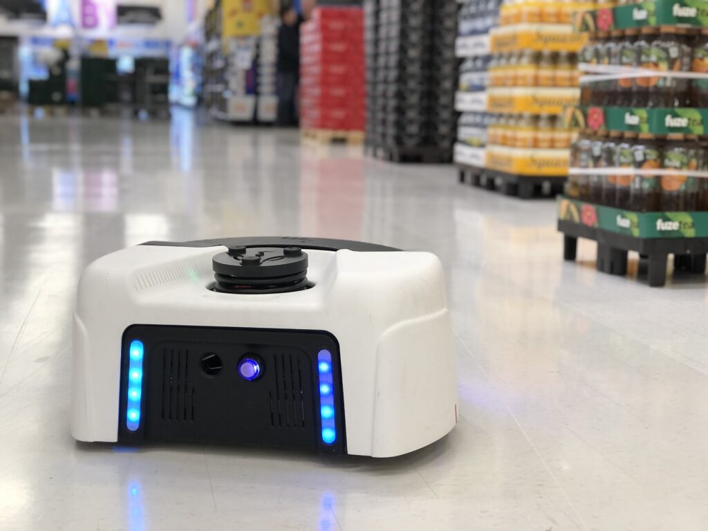 Mobile robot Serena in Bilka store