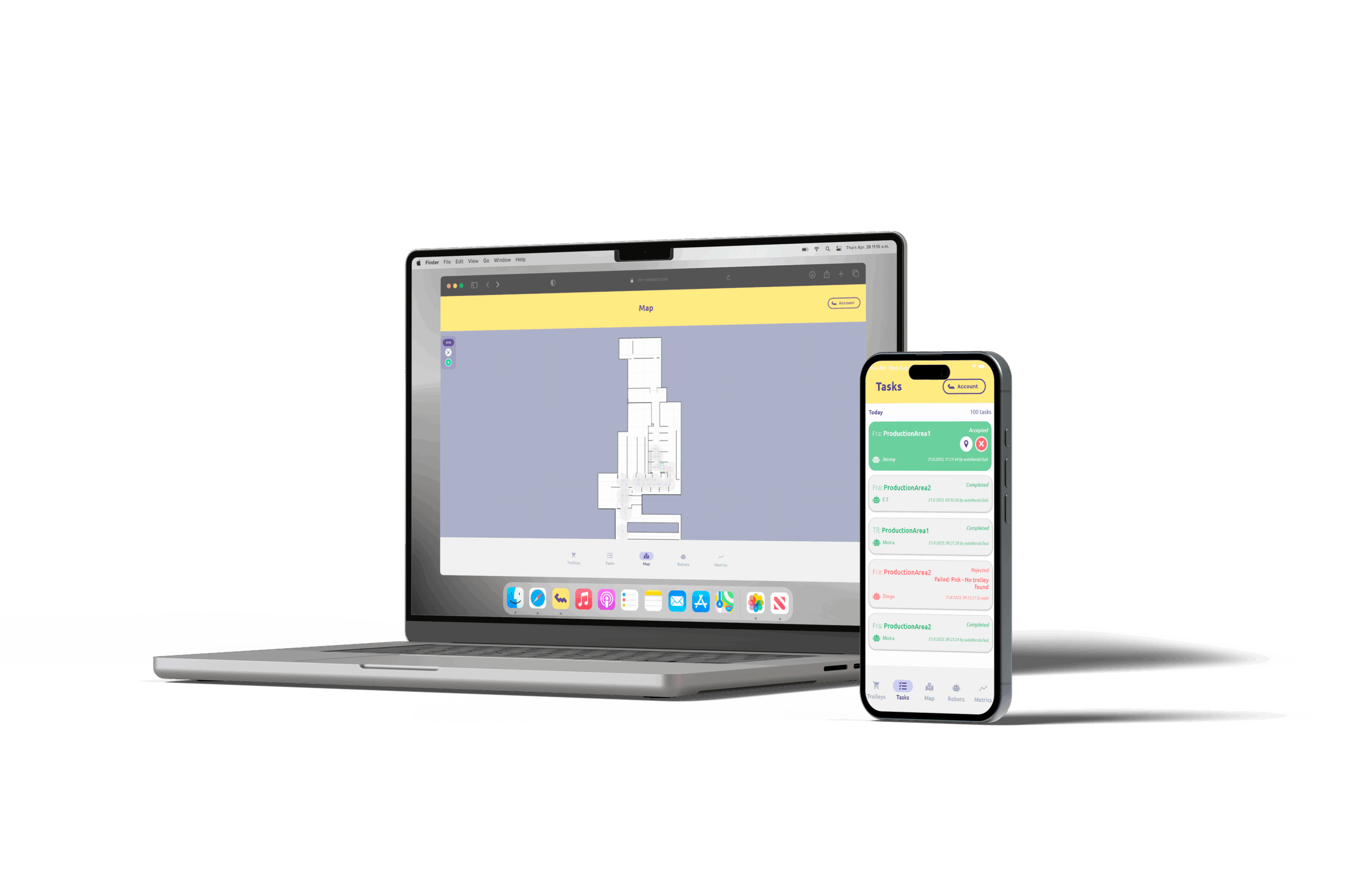 Mackbook iPhone map tasks scaled